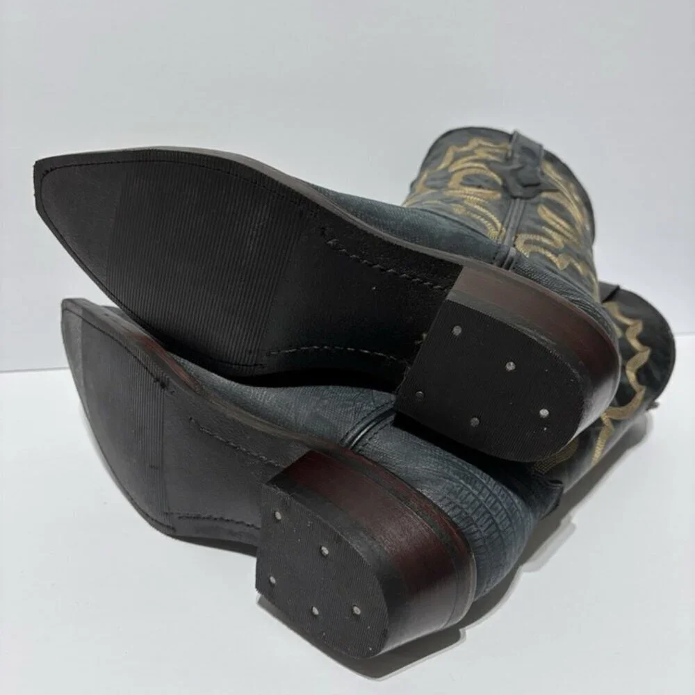 Dingo Men’s The Duke Navy Leather Western Boots, Size 7 D